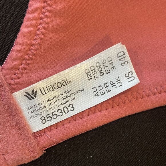 ~ Wacoal 34D Back Appeal® Underwire Bra Pink Unlined Rose Berry Mauve - Picture 8 of 15